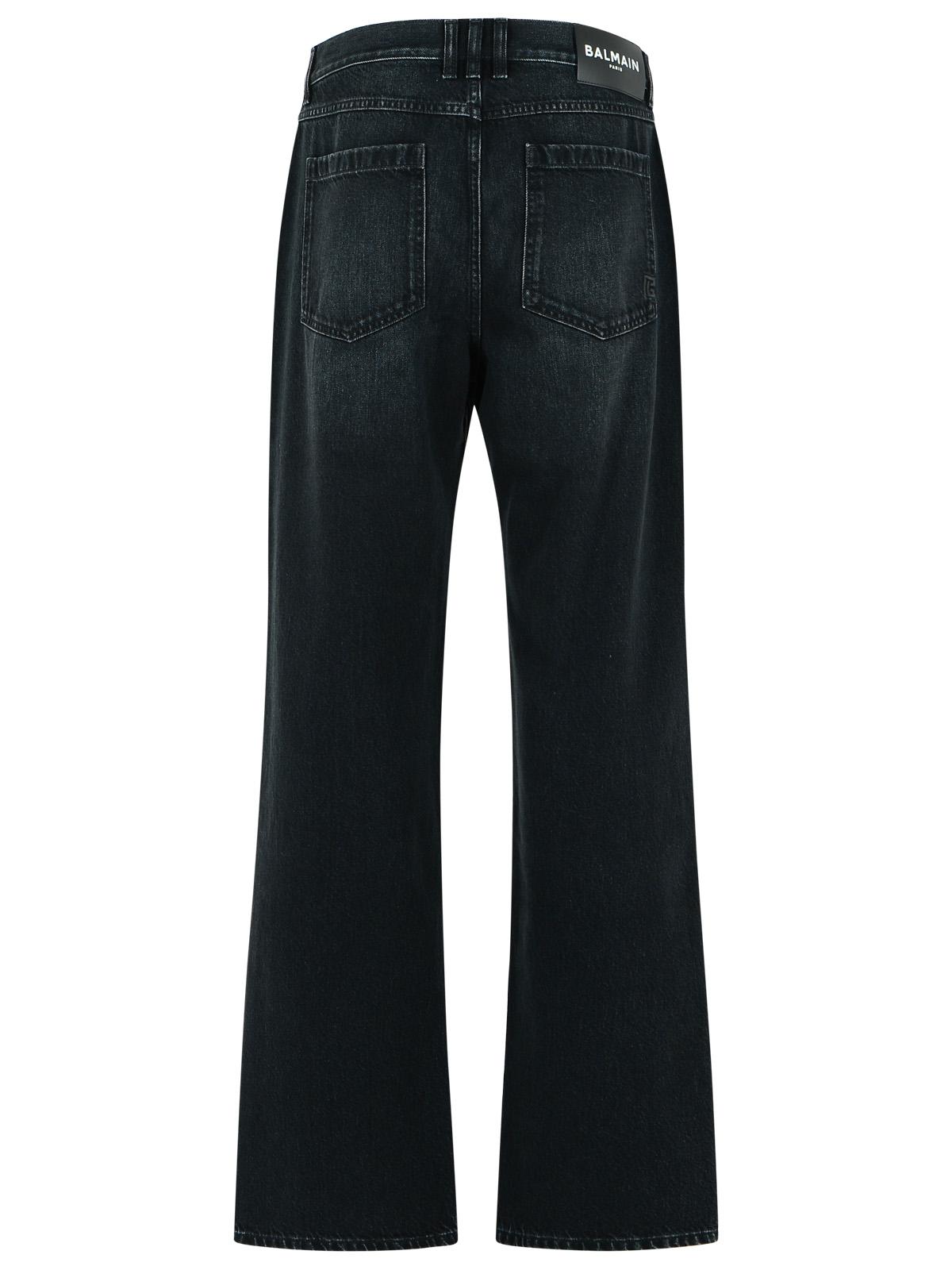 Balmain Black Cotton Jeans Men BALMAIN