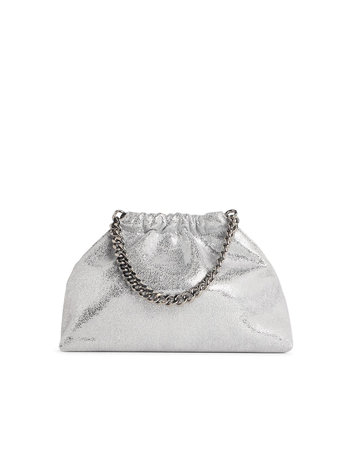 Stella Mccartney 'Falabella Coulisse' Mini Bag In Silver 'Shaggy Deer' Women STELLA MCCARTNEY