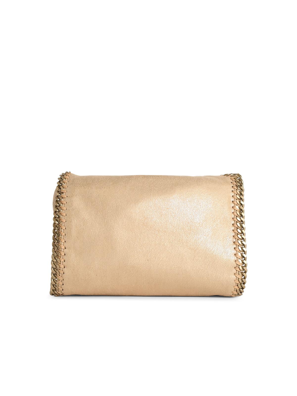 Stella Mccartney 'Tote Mini Falabella' Gold 'Shaggy Deer' Bag Women STELLA MCCARTNEY