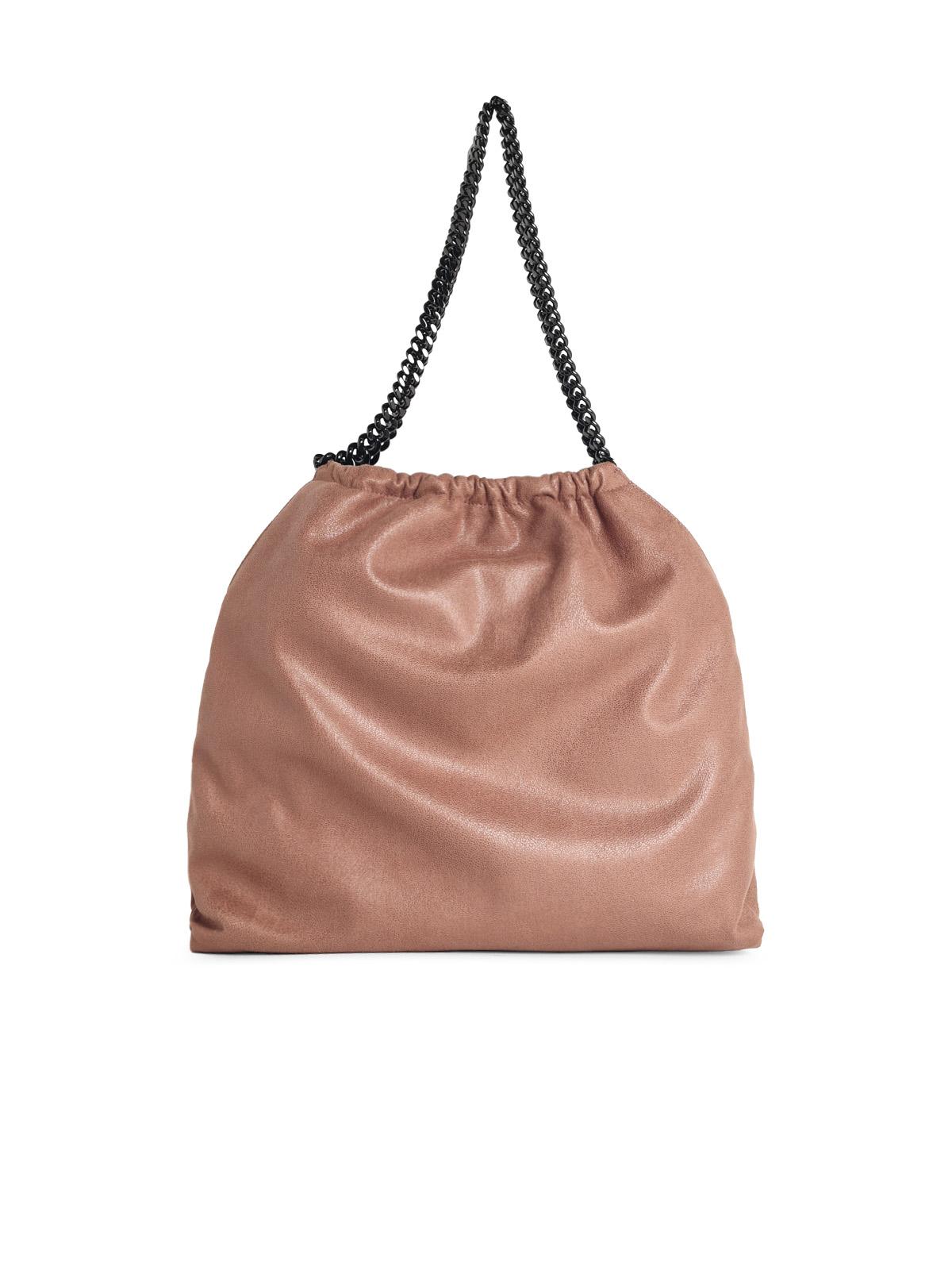 Stella Mccartney 'Falabella' Shoulder Bag With Drawstring In 'Shaggy Deer' Terra Di Siena Color Women STELLA MCCARTNEY