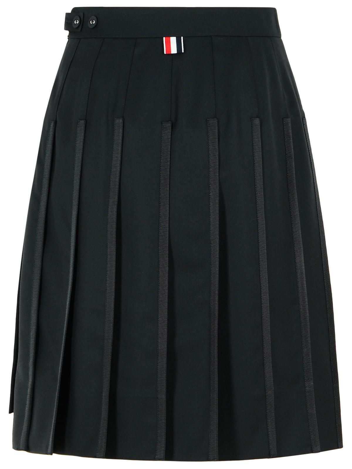 Thom Browne Black Wool Skirt Women THOM BROWNE
