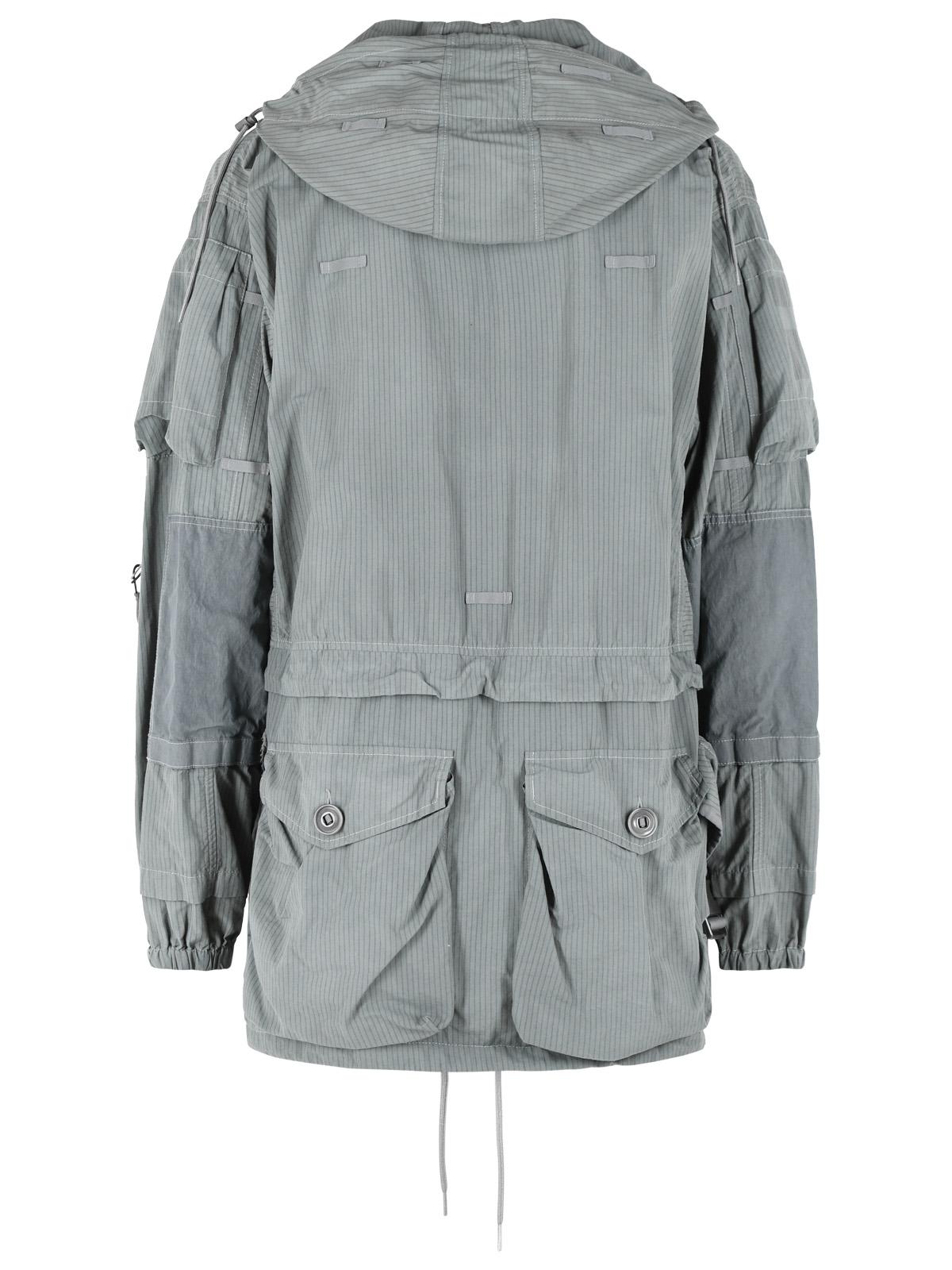 Maison Margiela Grey Green Cotton Blend Parka Men