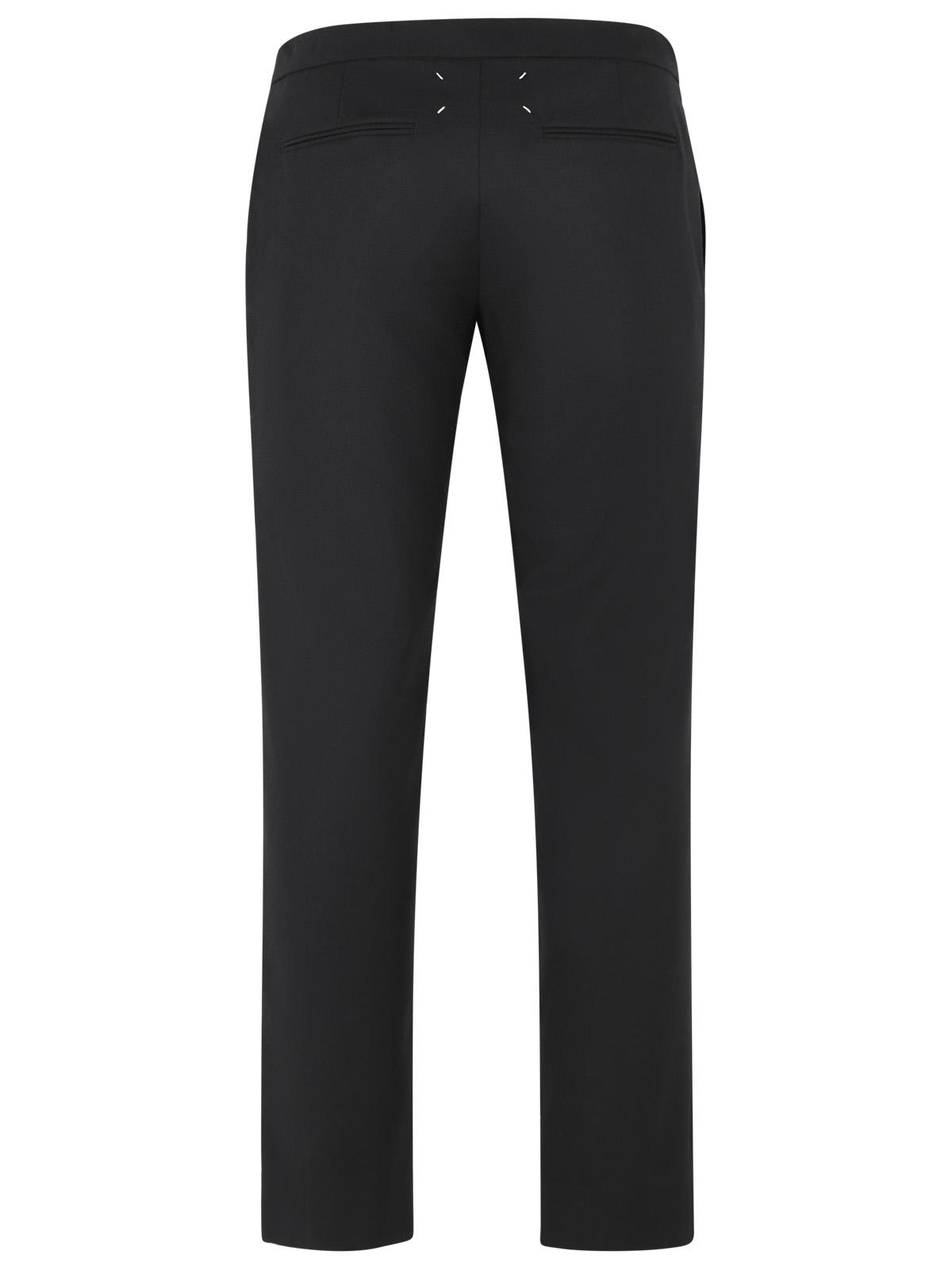 Maison Margiela Black Virgin Wool Trousers Men MAISON MARGIELA