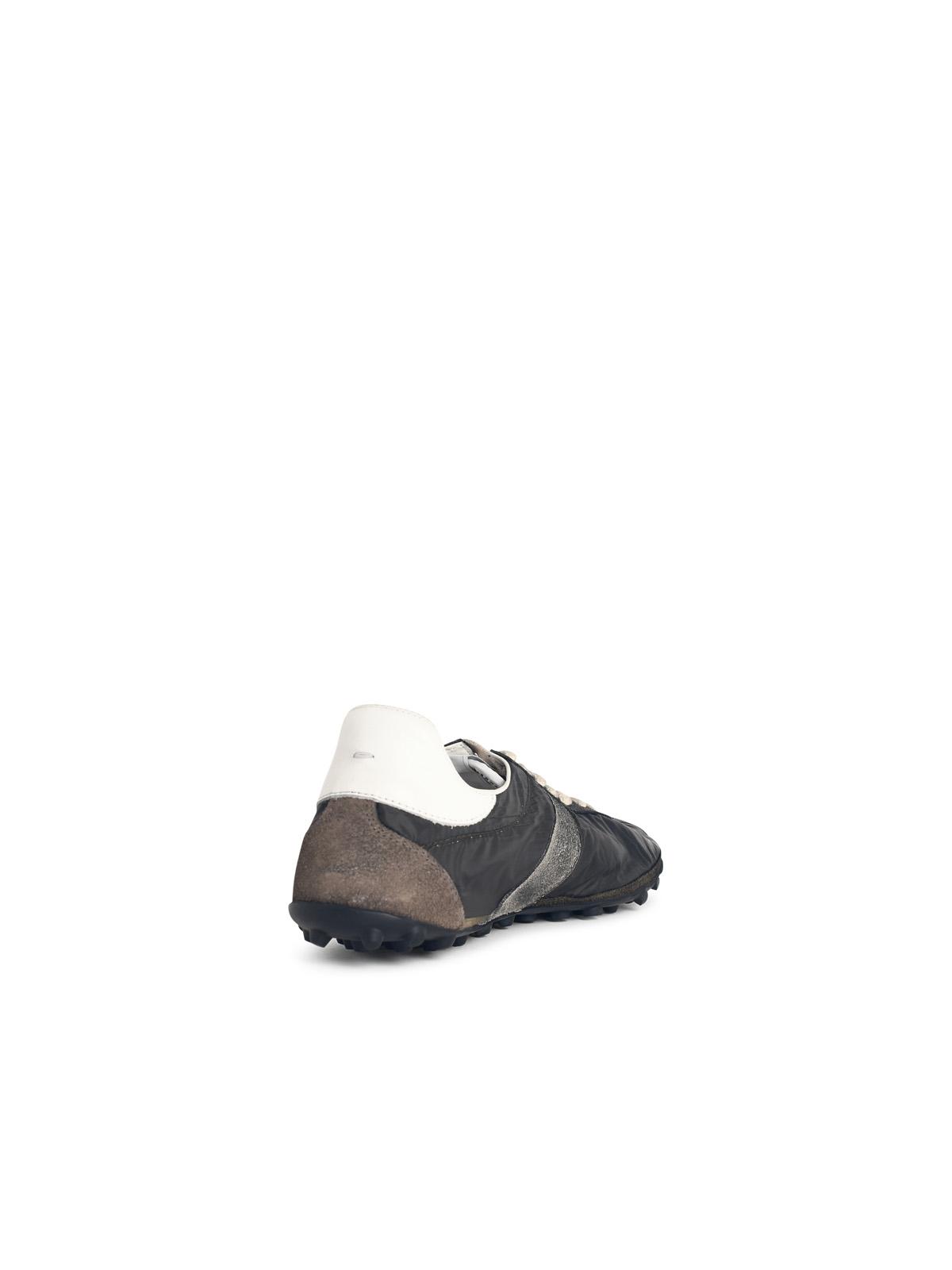 Maison Margiela 'Sprinters' Sneakers In Leather And Gigio Scuro Fabric Men MAISON MARGIELA