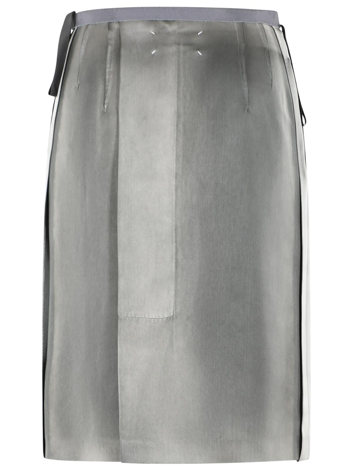 Maison Margiela Grey Viscose Midi Skirt Women MAISON MARGIELA