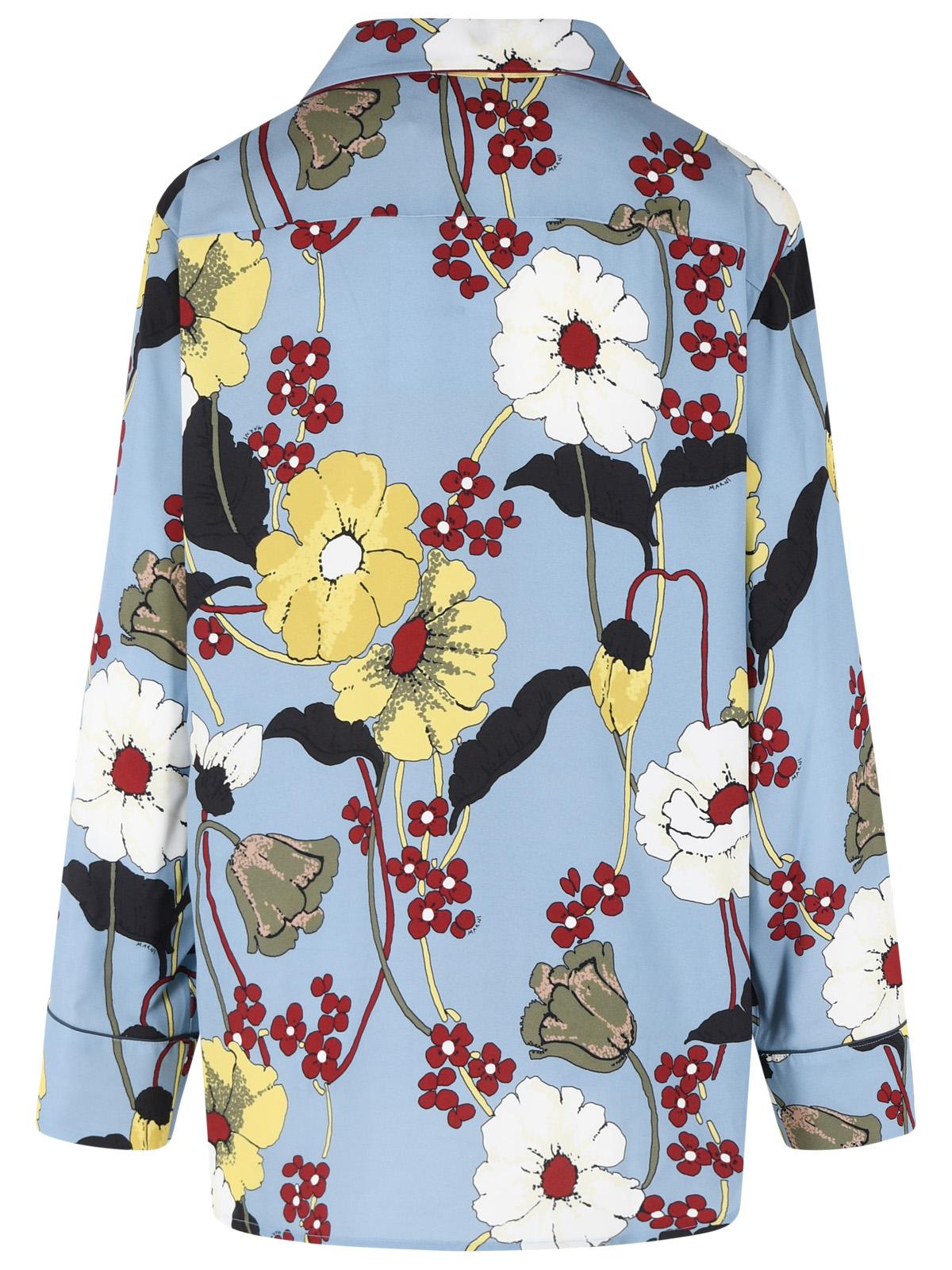 Marni Light Blue Viscose Shirt Women MARNI