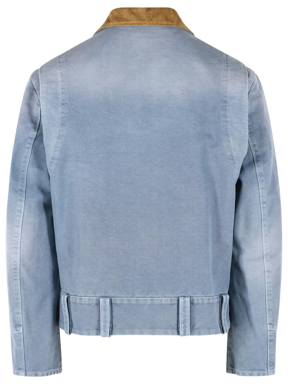 Marni Light Blue Cotton Jacket Men