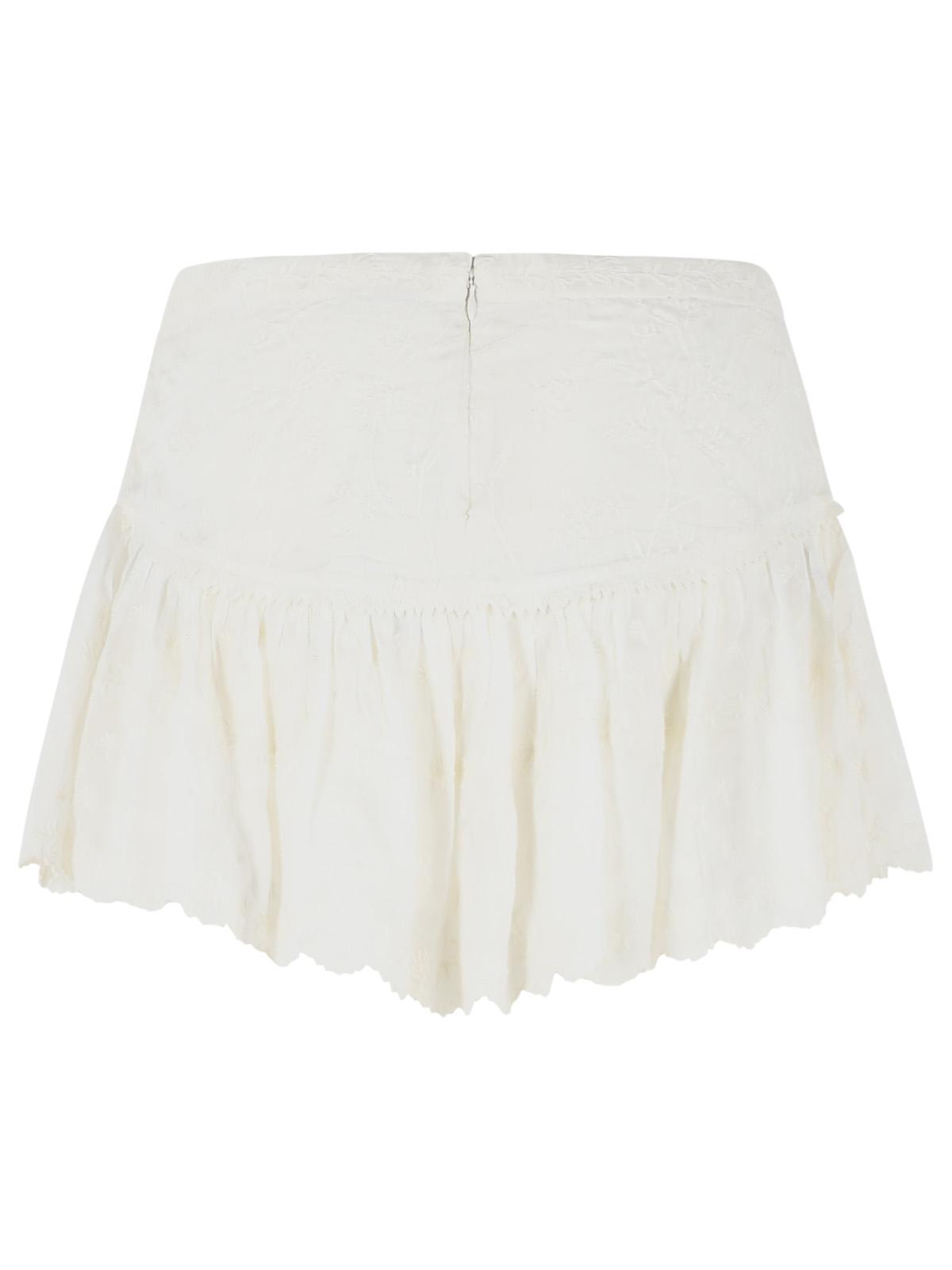 Isabel Marant 'Zoelia' Shorts With Embroideries In Silk And White Cotton Women ISABEL MARANT