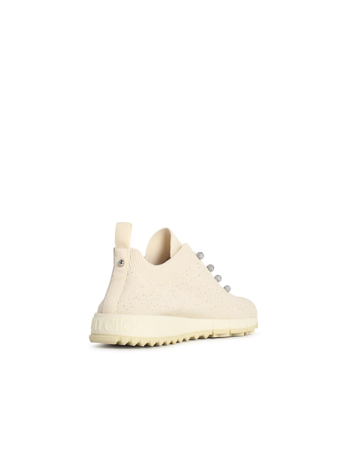 Jimmy Choo 'Veles' Milk Fabric Sneakers Women JIMMY CHOO