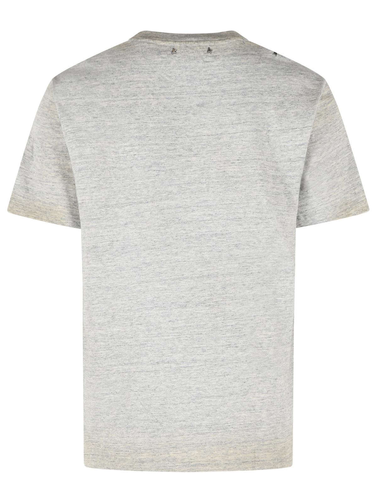 Golden Goose Mélange Grey Cotton T-Shirt Men GOLDEN GOOSE