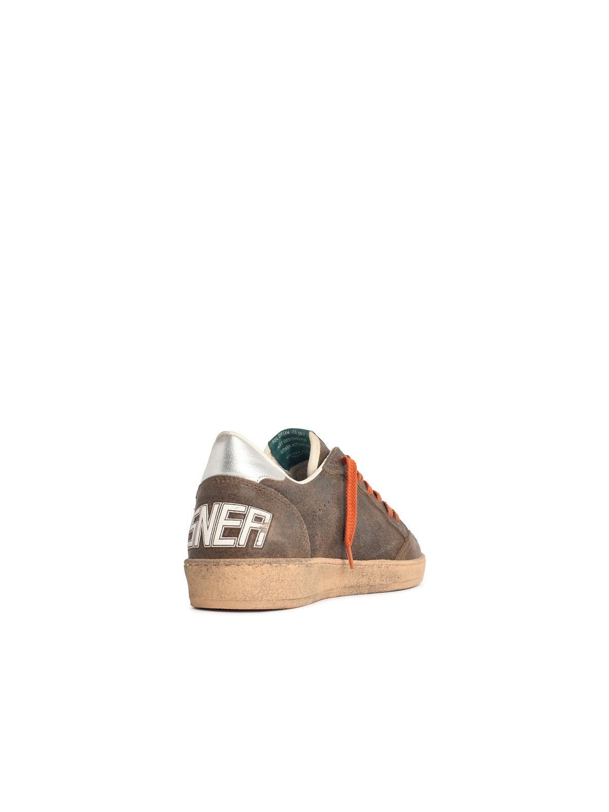 Golden Goose 'Ball Star' Brown Waxed Suede Sneakers Men GOLDEN GOOSE