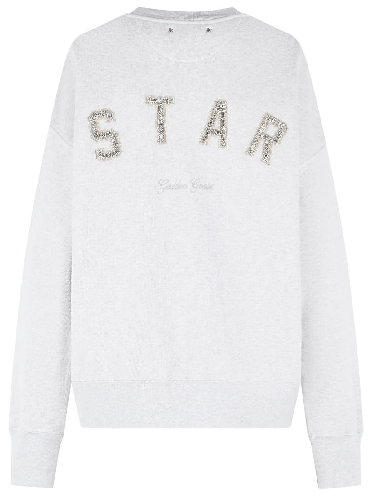 Golden Goose 'Star' Melange Grey Cotton Sweatshirt Women GOLDEN GOOSE