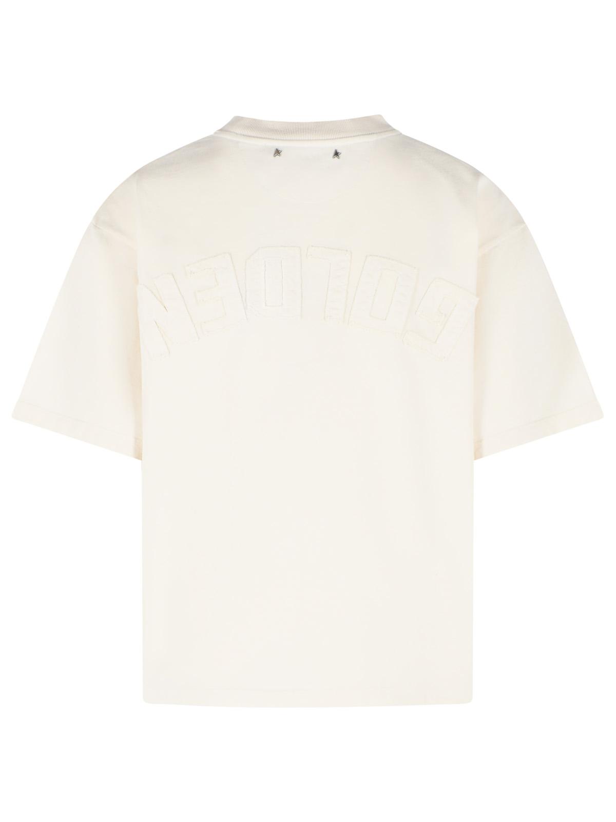 Golden Goose Ivory Cotton T-Shirt Women GOLDEN GOOSE
