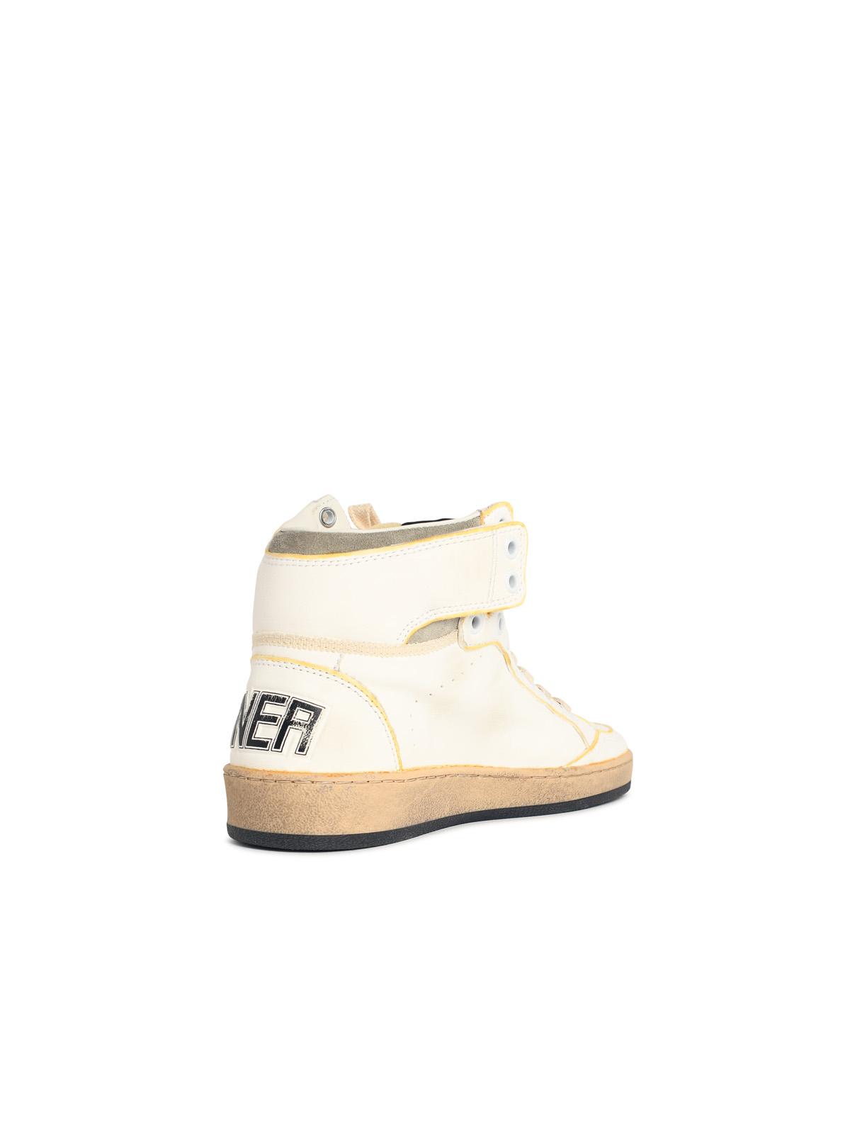 Golden Goose 'Sky-Star' White Nappa Leather Sneakers With 'Taupe' Star Women GOLDEN GOOSE