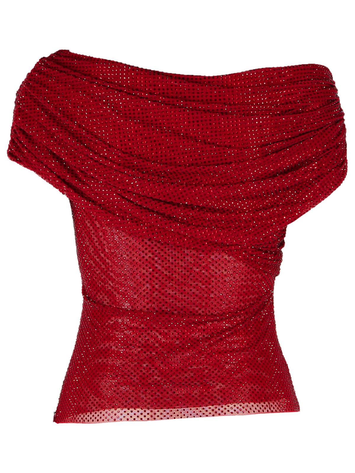 Self Portrait Burgundy Polyester Top Women SELF-PORTRAIT