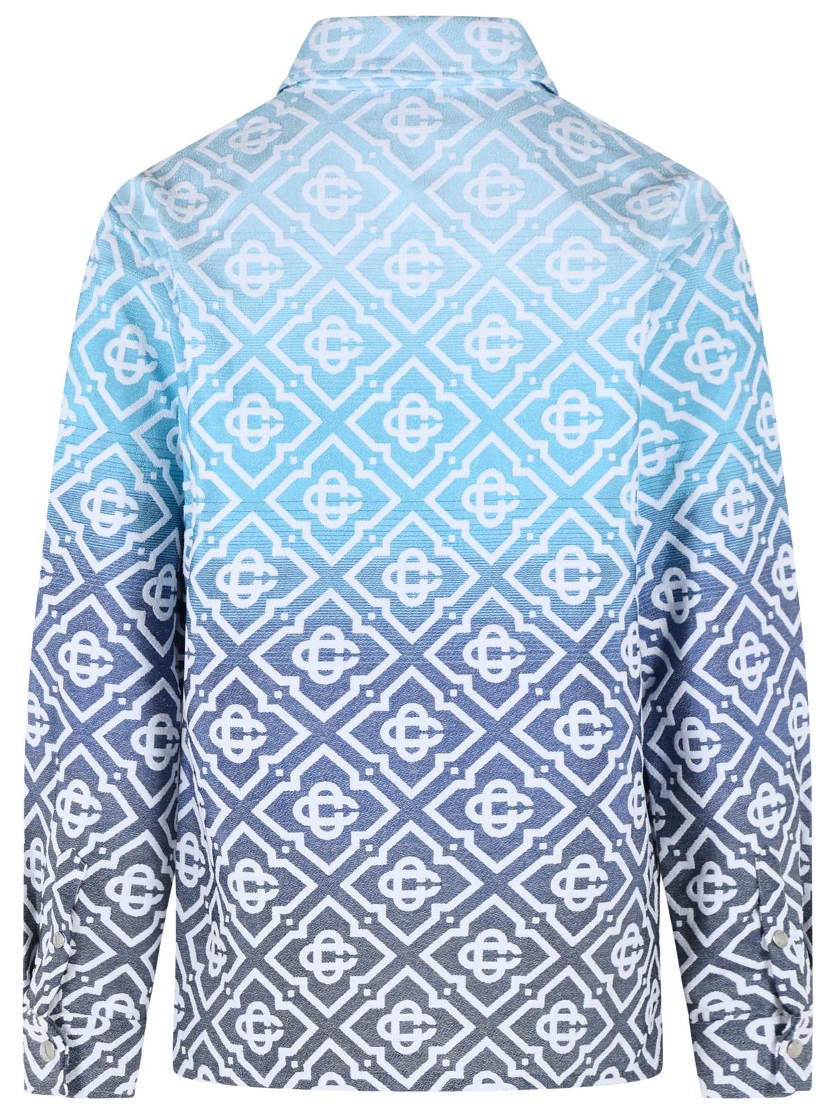 Casablanca Light Blue Cotton Blend Jacket Men CASABLANCA
