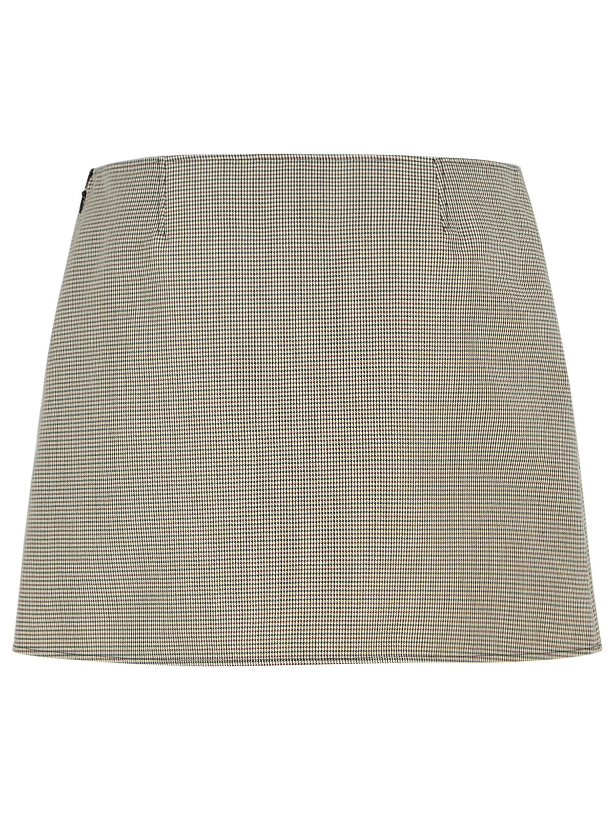 Courreges Beige Wool Blend Miniskirt Women COURREGES