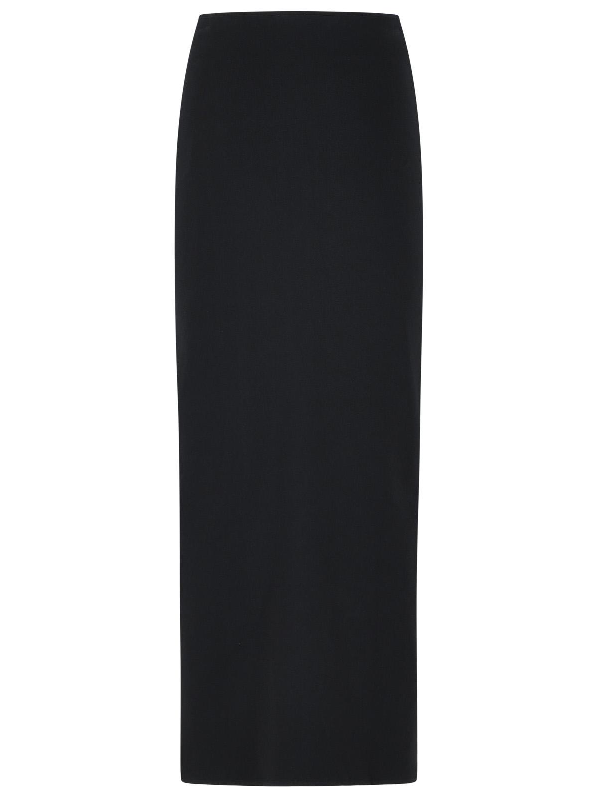 Courreges Long Skirt In Black Viscose Blend Women COURREGES
