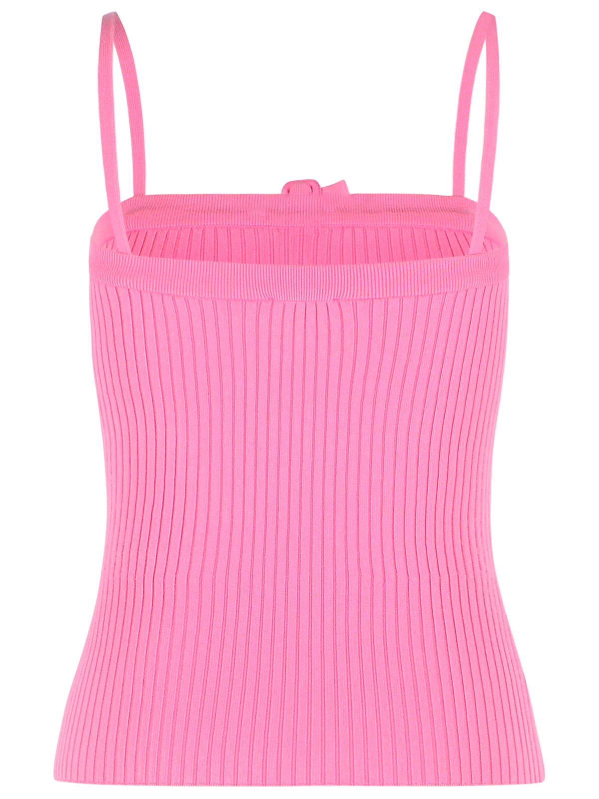 Courreges 'Buckle' Tank Top In Pink Viscose Blend Women COURREGES
