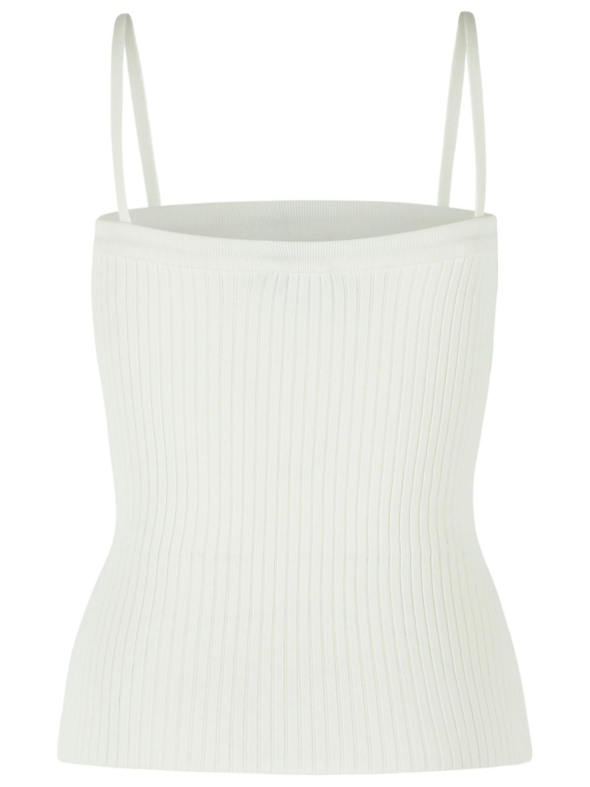 Courreges 'Buckle' Tank Top In White Viscose Blend Women COURREGES