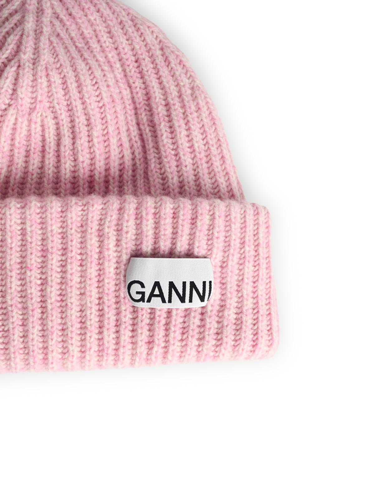 Ganni Rose Wool Beanie Women GANNI