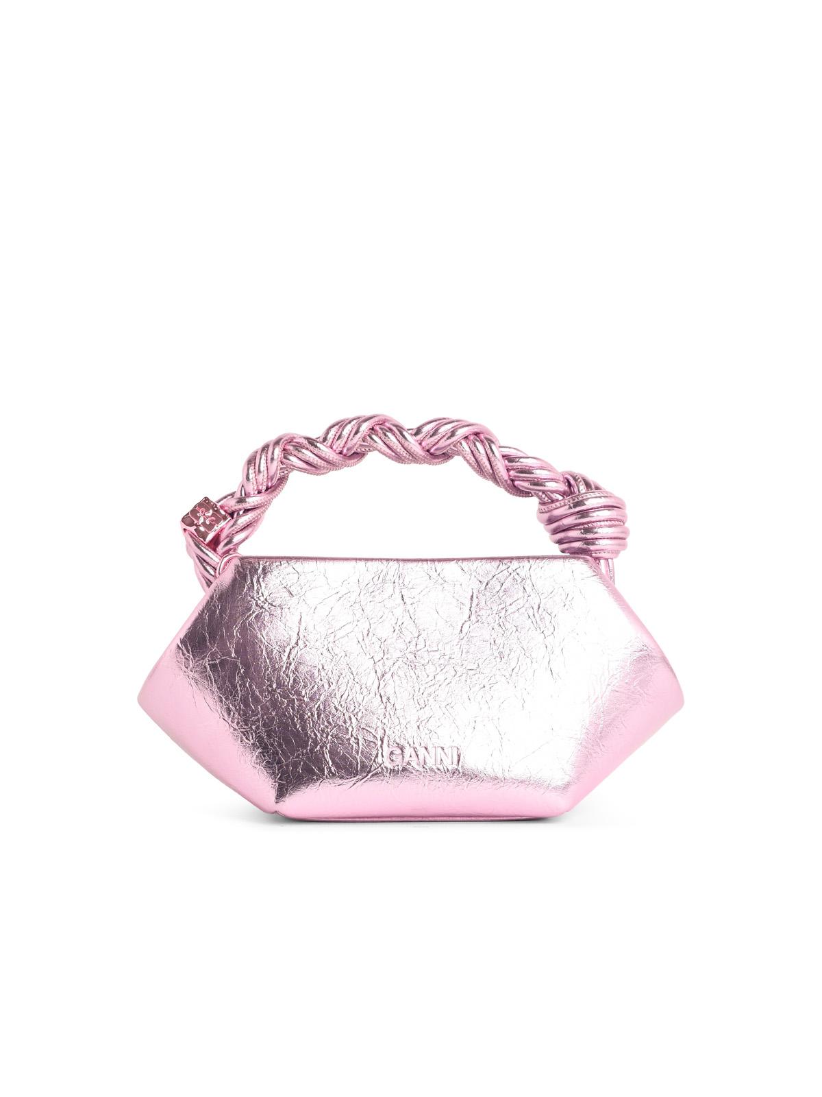 Ganni 'Bou' Mini Bag In Pink Leather Women