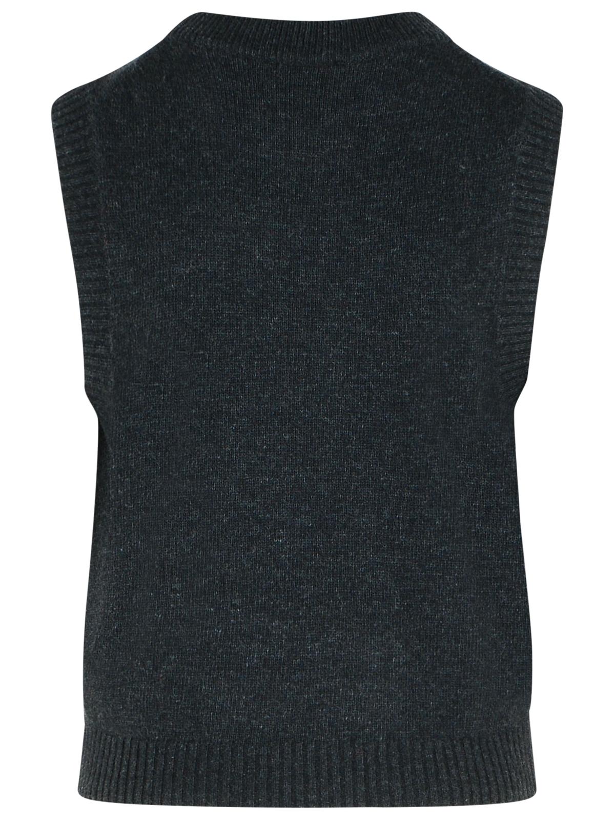 Ganni Black Wool Blend Vest Women GANNI