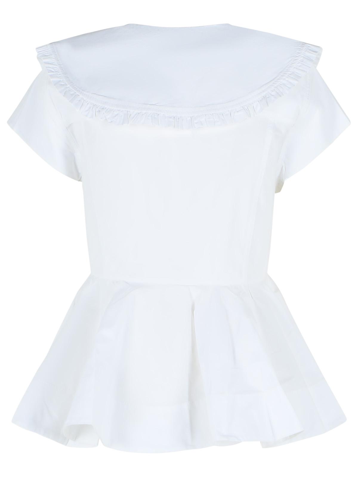 Ganni White Cotton Shirt Women GANNI