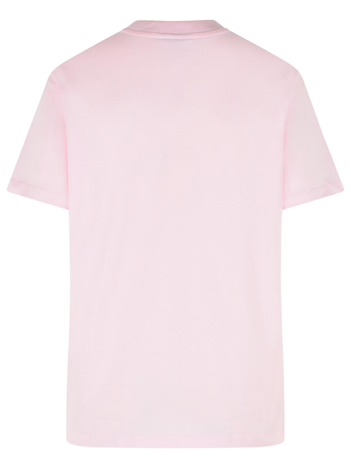Ganni Pink Cotton T-Shirt Women GANNI