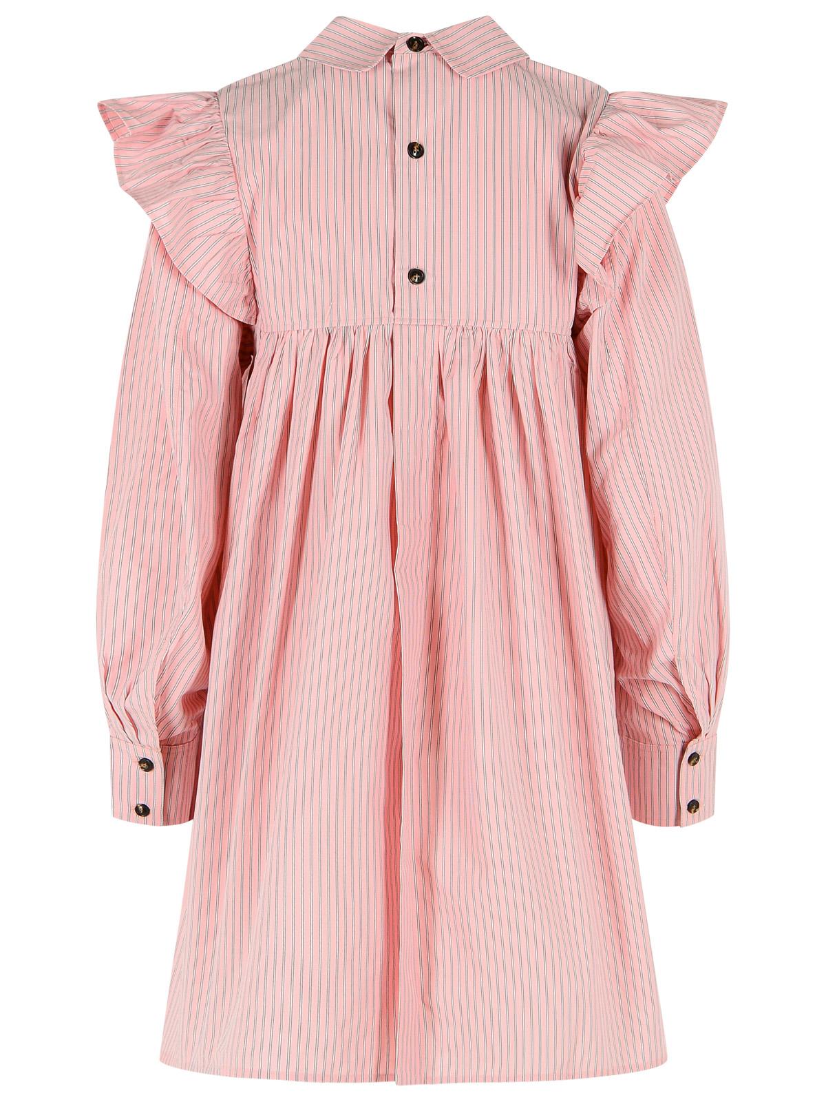 Ganni Pink Cotton Dress Women GANNI