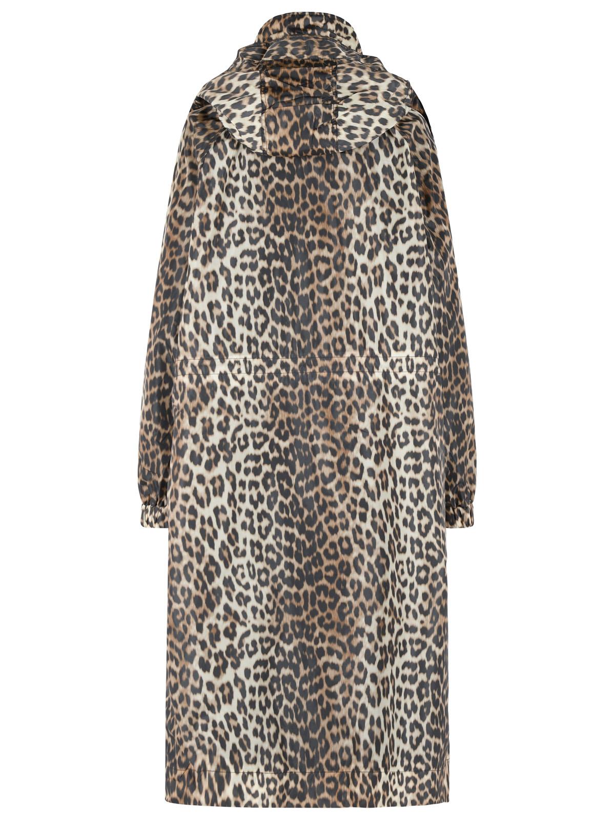 Ganni Leopard Print Polyamide Parka Women GANNI