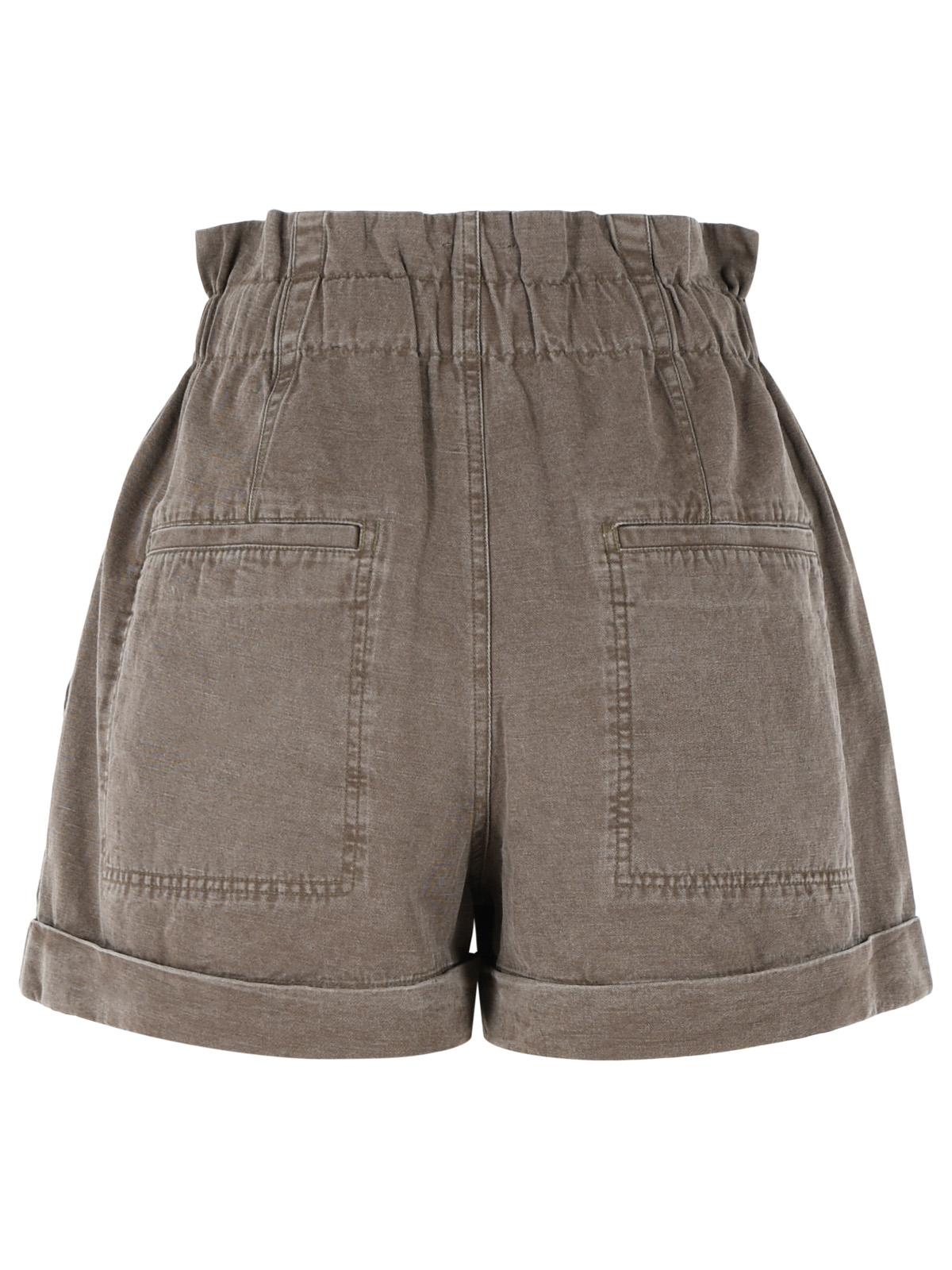Isabel Marant Etoile 'Nirma' Brown Cotton And Linen Shorts Women ISABEL MARANT ETOILE