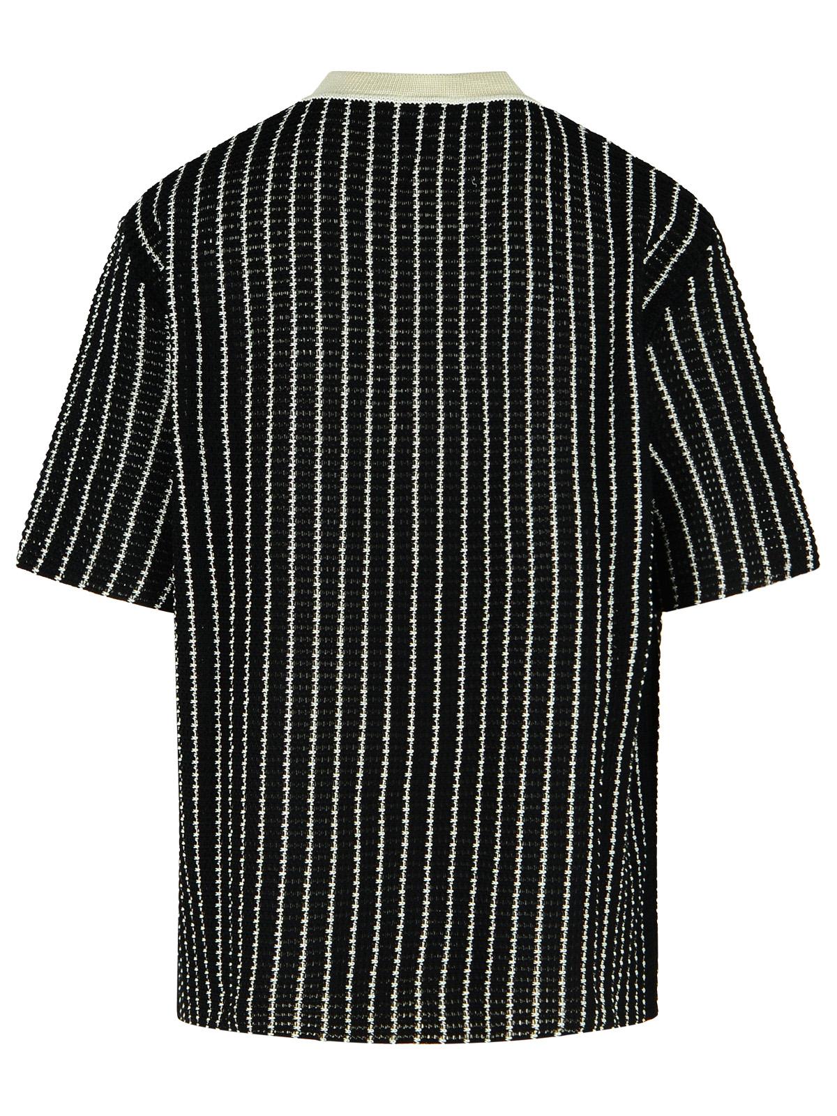 Jil Sander 'Crochet' Black Cotton T-Shirt Men JIL SANDER