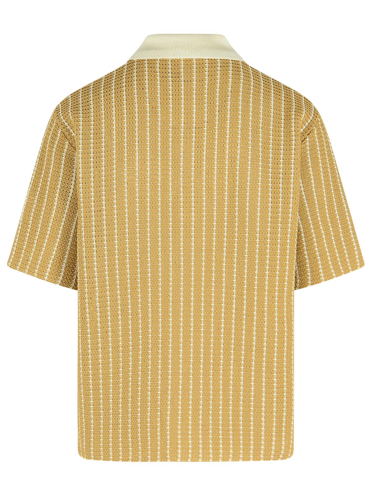 Jil Sander Beige Cotton Knit Polo Shirt Men JIL SANDER