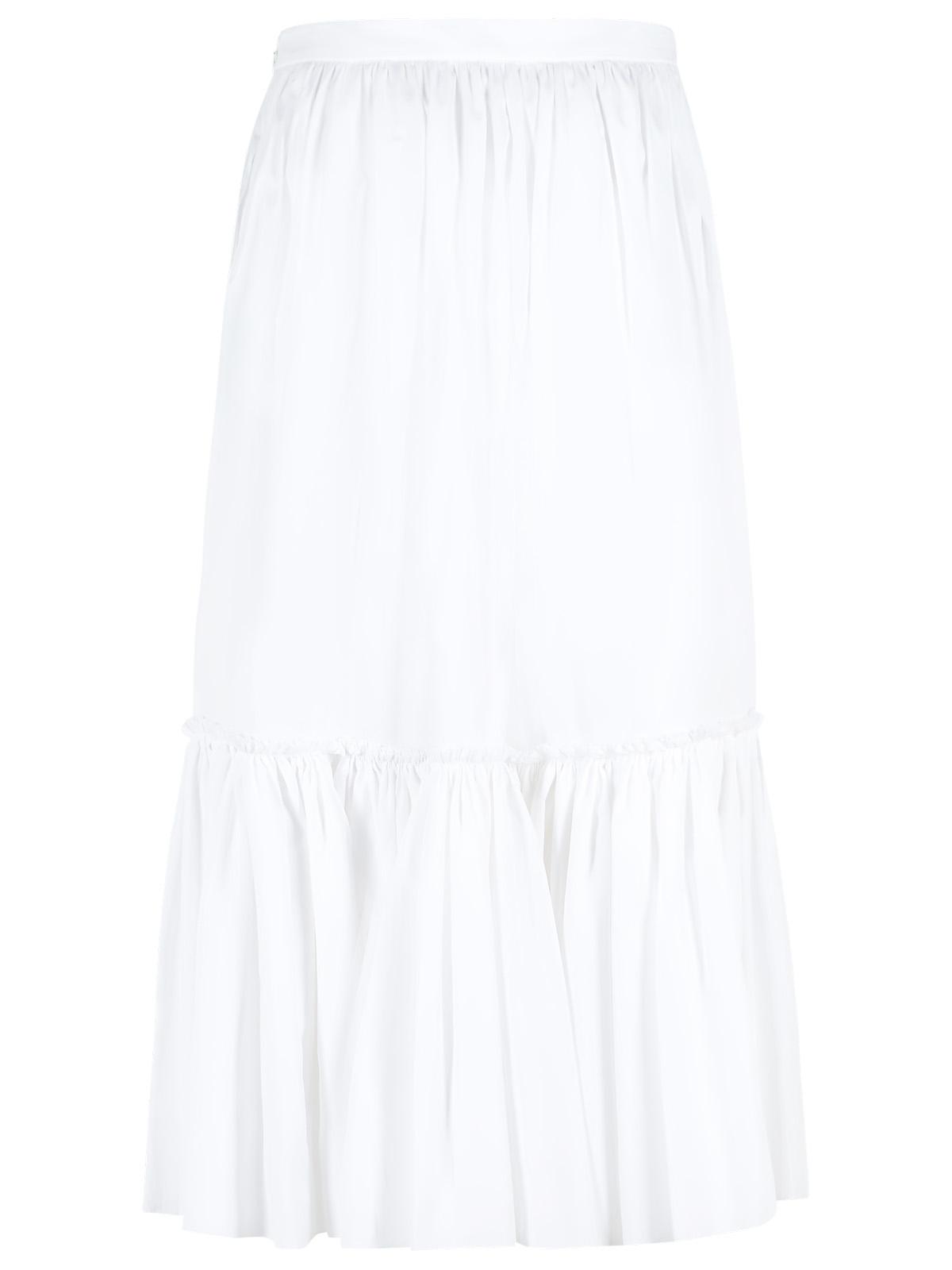 Jil Sander Skirt In White Cotton Poplin Women JIL SANDER
