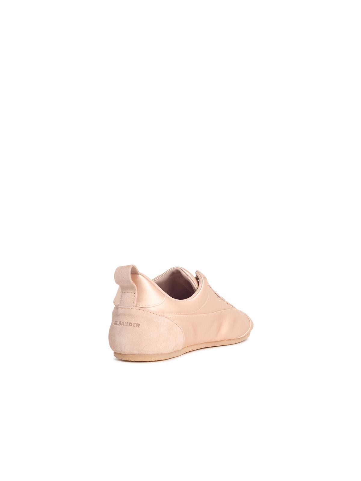 Jil Sander Etage' Satin Sneakers With Rosé Suede Trim Women JIL SANDER