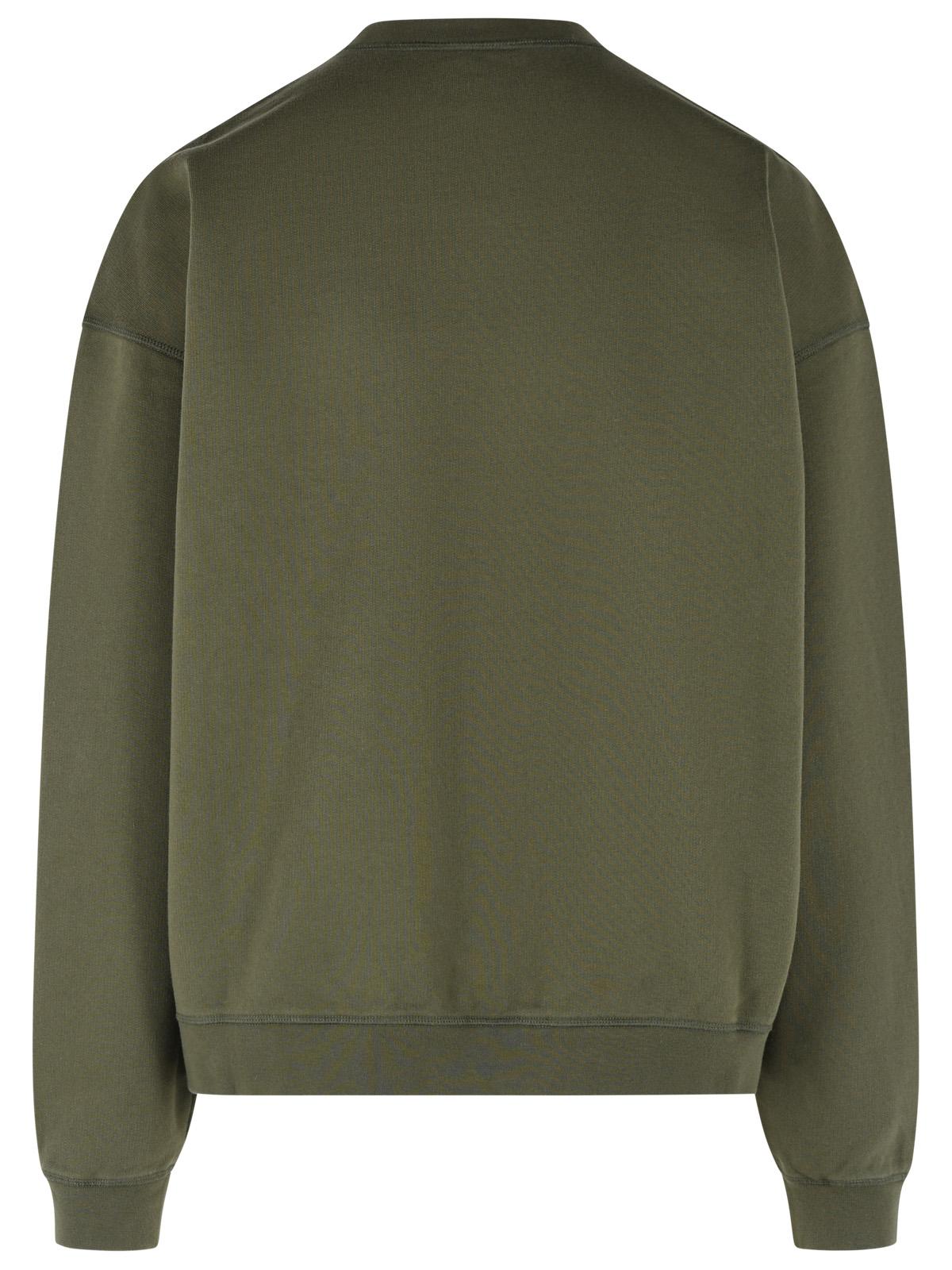 Dsquared2 Green Cotton Sweatshirt Men DSQUARED2