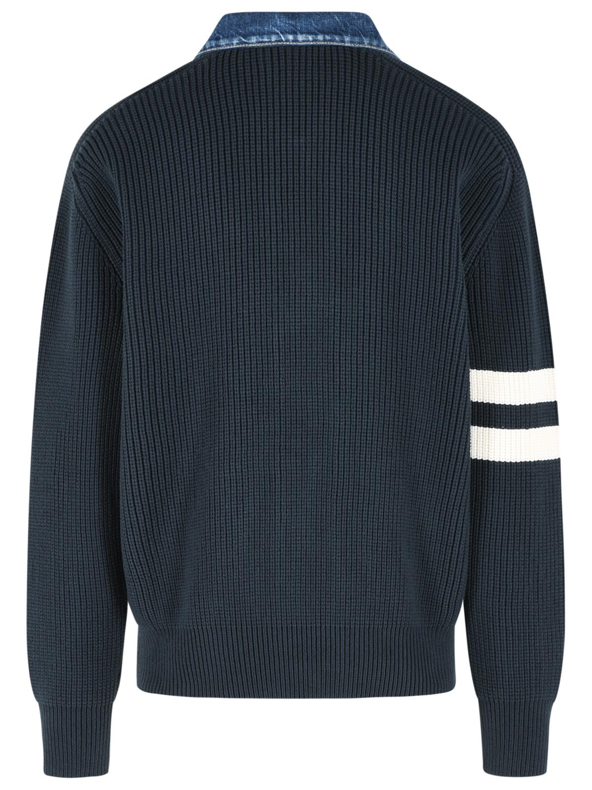 Dsquared2 Blue Cotton Blend Sweater Men