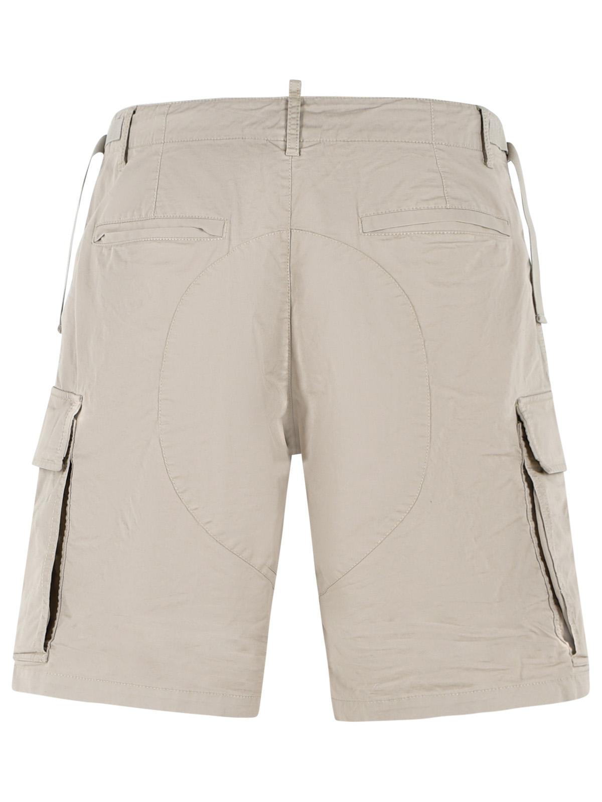 Dsquared2 Beige Cotton Cargo Bermuda Shorts Men DSQUARED2
