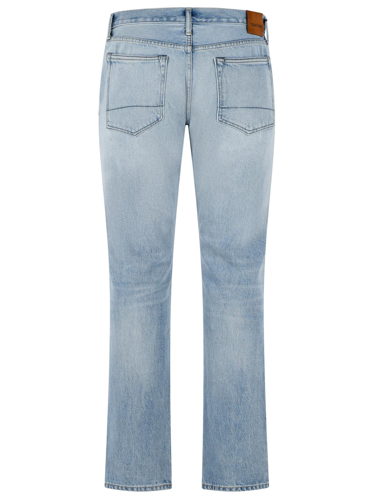 Tom Ford Pale Blue Cotton And Lyocell Jeans Men TOM FORD