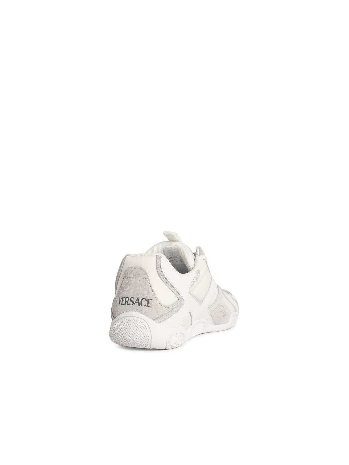 Versace 'Galaxia' White Leather Blend Sneakers Men VERSACE
