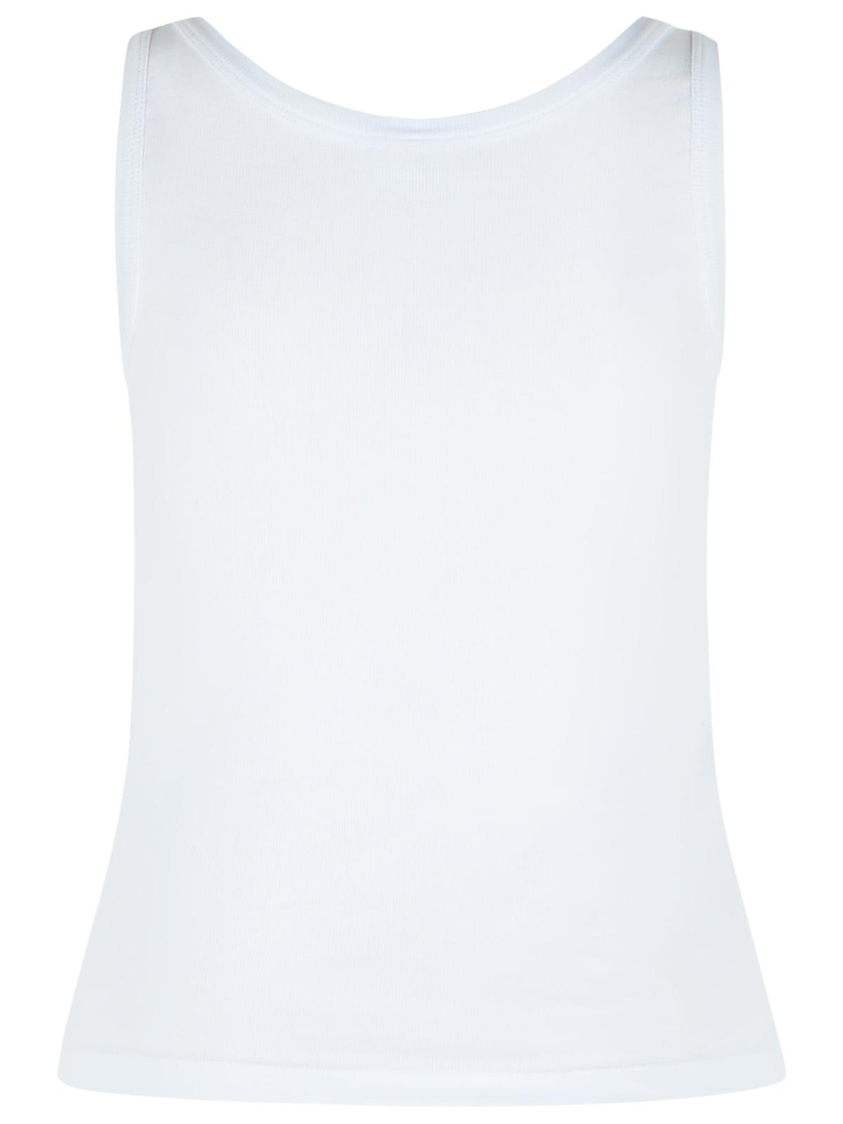 Versace White Cotton Tank Top Women VERSACE
