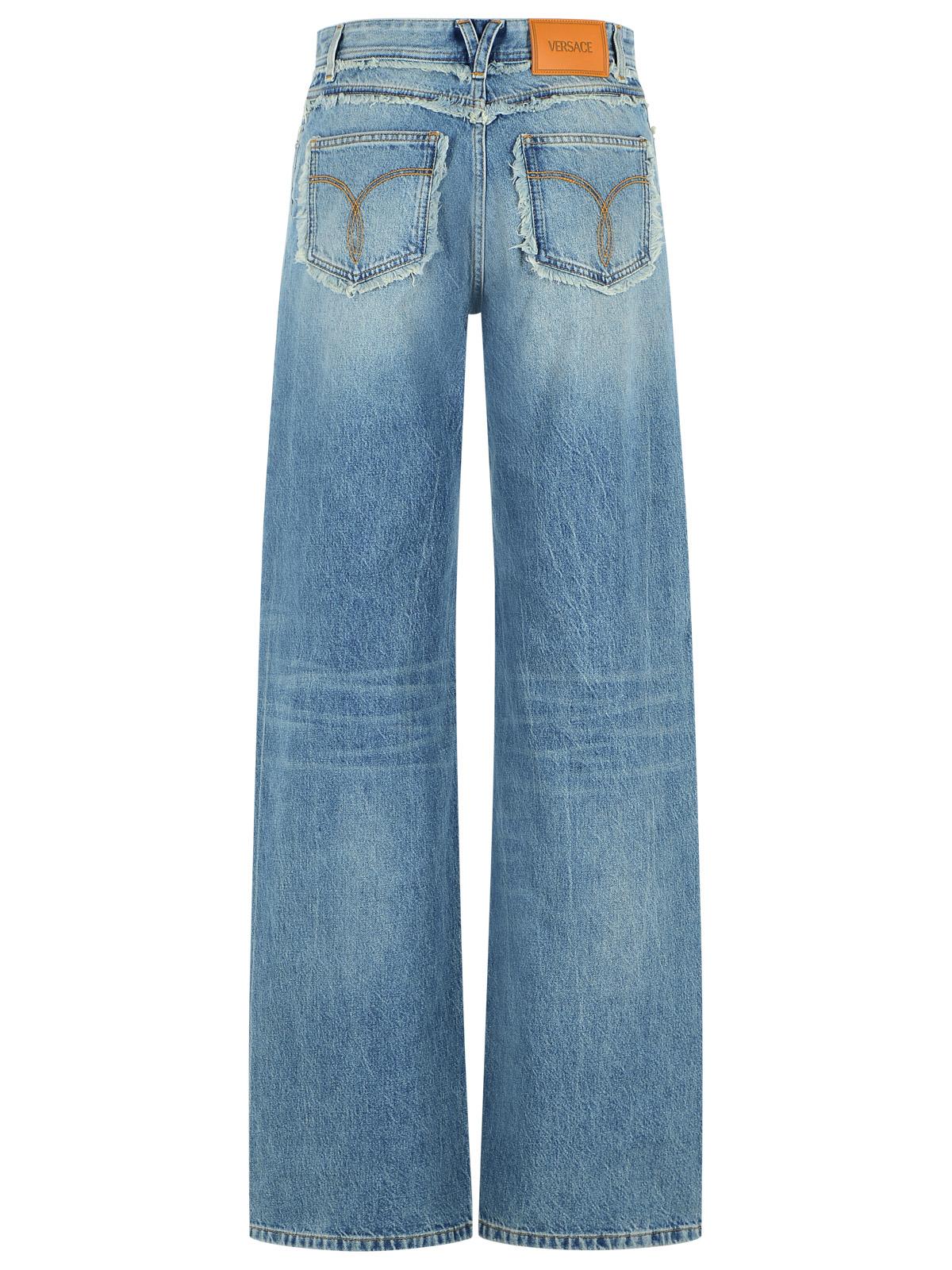 Versace Blue Cotton Jeans Women VERSACE