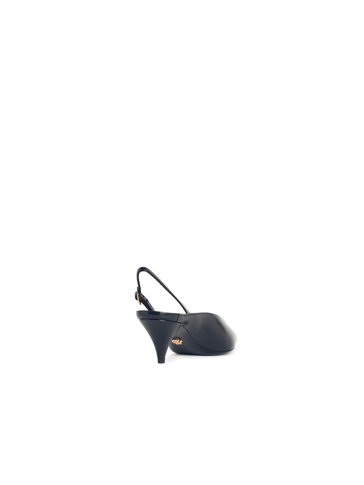 Versace 'La Medusa' Black Leather Slingbacks Women VERSACE