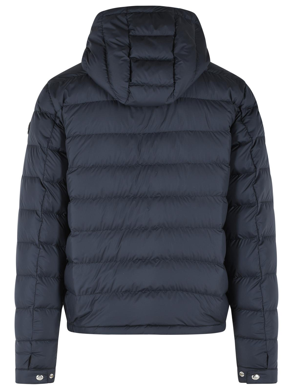 Moncler Navy Blue Polyester Short 'Sestriere' Hooded Down Jacket Men MONCLER