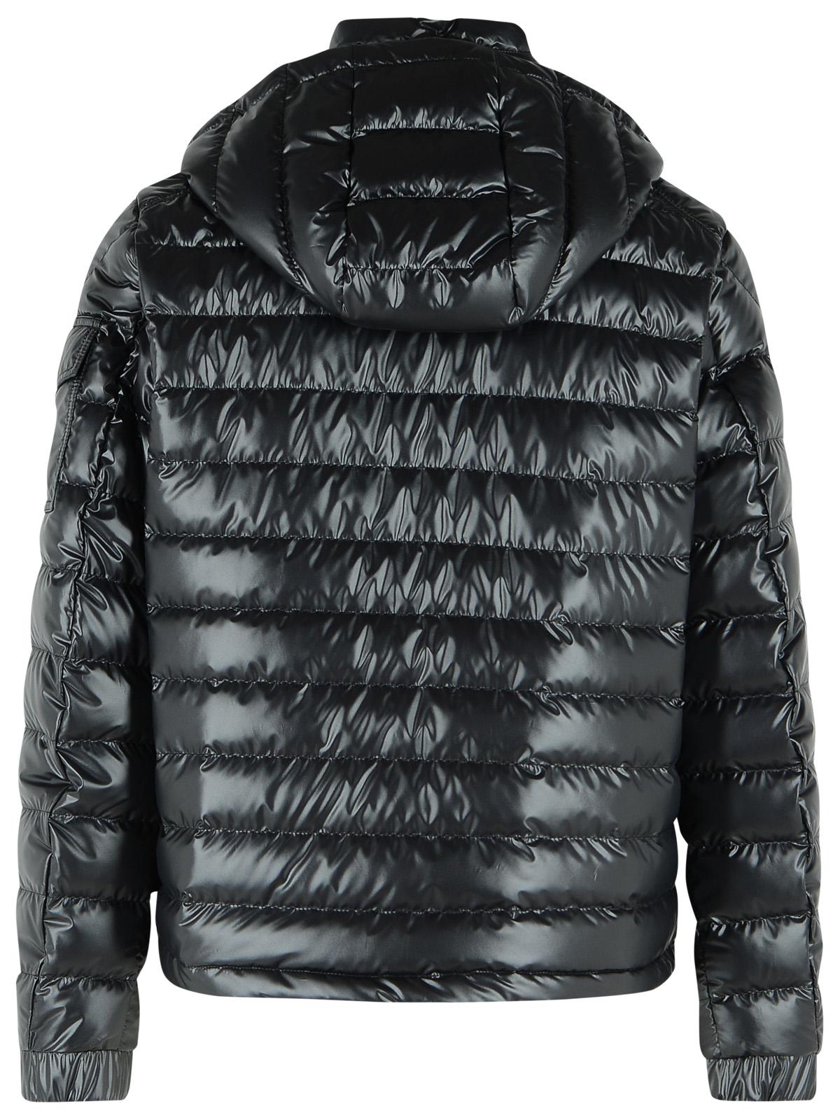 Moncler 'Lauros' Short Hooded Down Jacket In Black Polyester Men