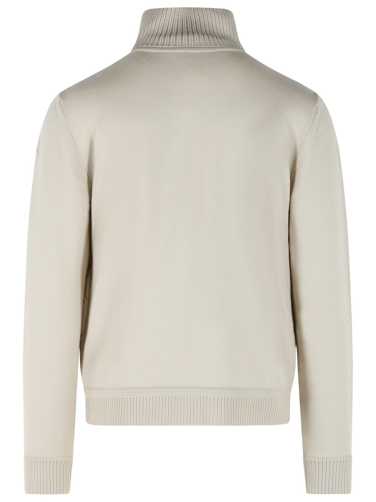 Moncler Padded Virgin Wool Cardigan With Ivory White Zip Men MONCLER