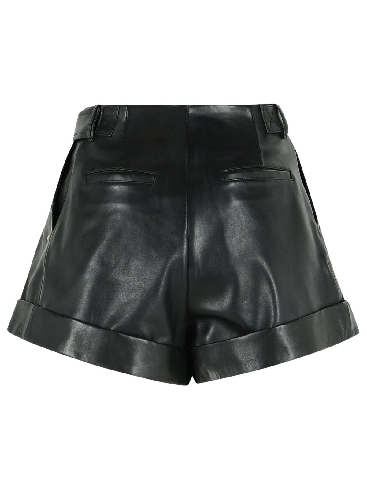 Sportmax 'Vasaio' Black Leather Shorts Women SPORTMAX