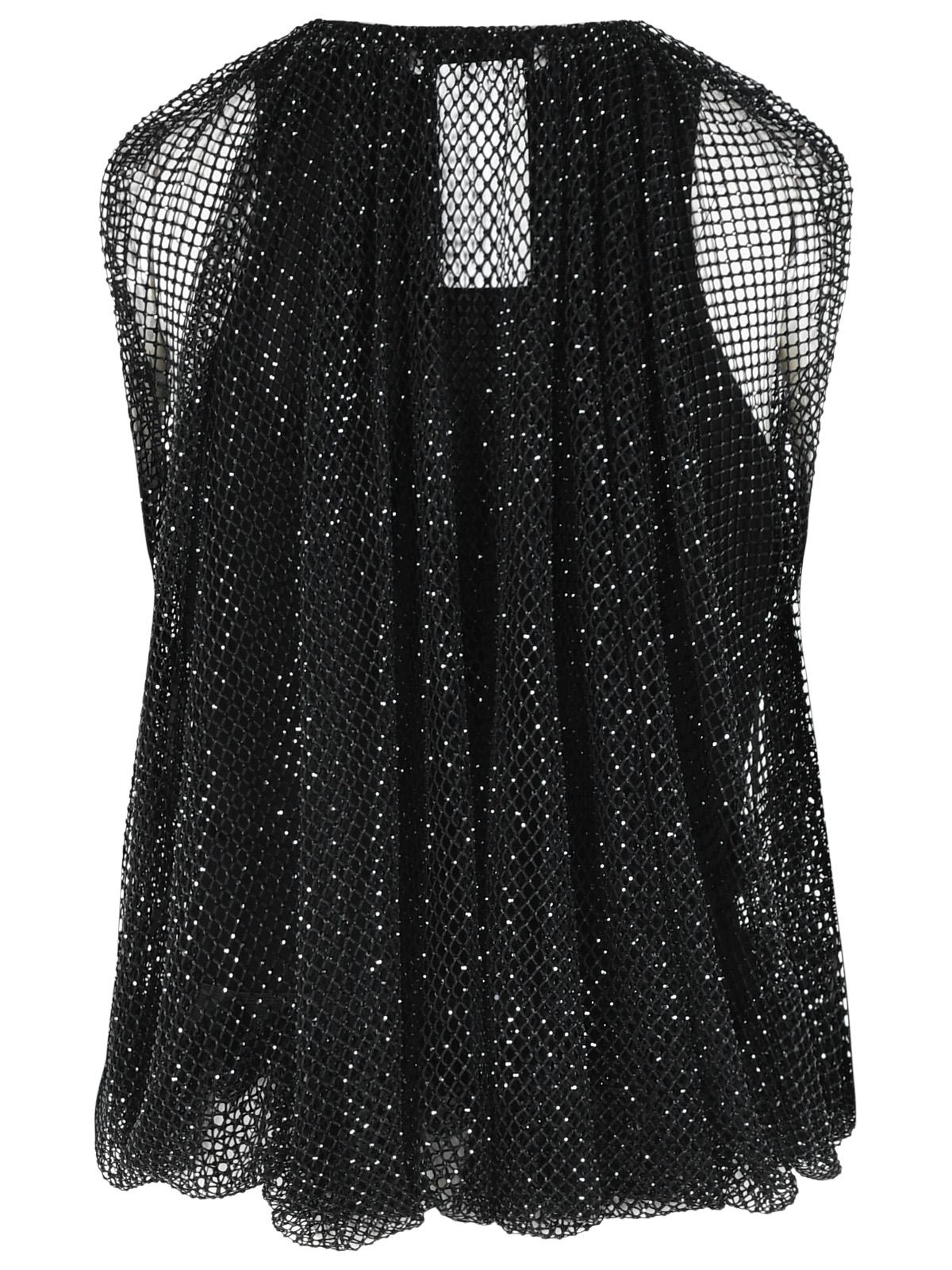 Sportmax 'Nodo' Mesh Top With Black Crystals Women SPORTMAX