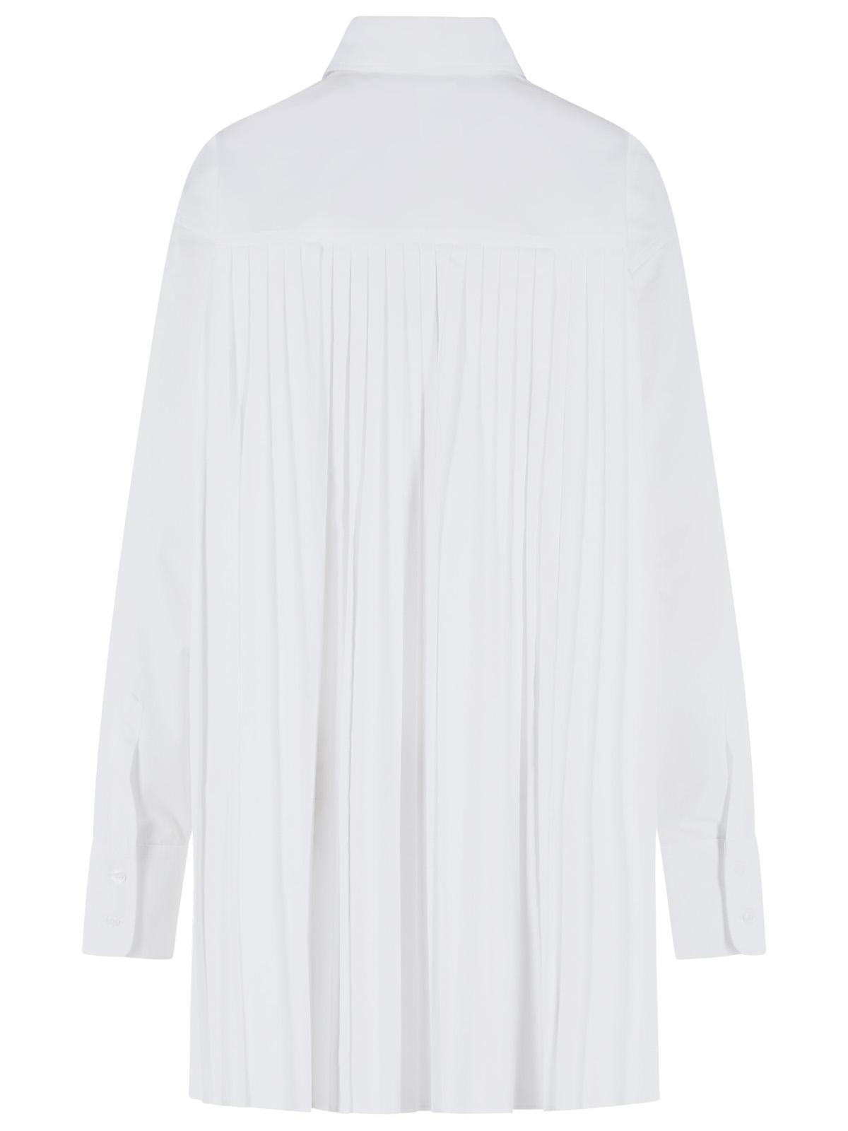 Sportmax 'Nespolo' White Cotton Blend Shirt Dress Women SPORTMAX